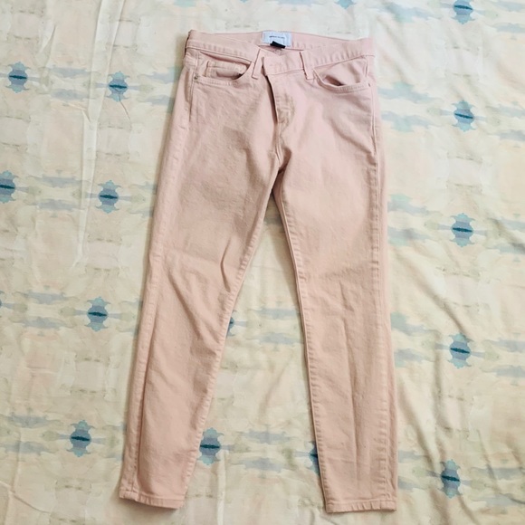 Current/Elliot Pink Denim Straight Leg Jeans - Picture 2 of 6